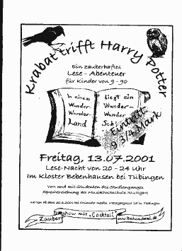 Krabat trifft Harry Potter - Die Einladung - Ein grosses Bild gibt es mit einem Klick